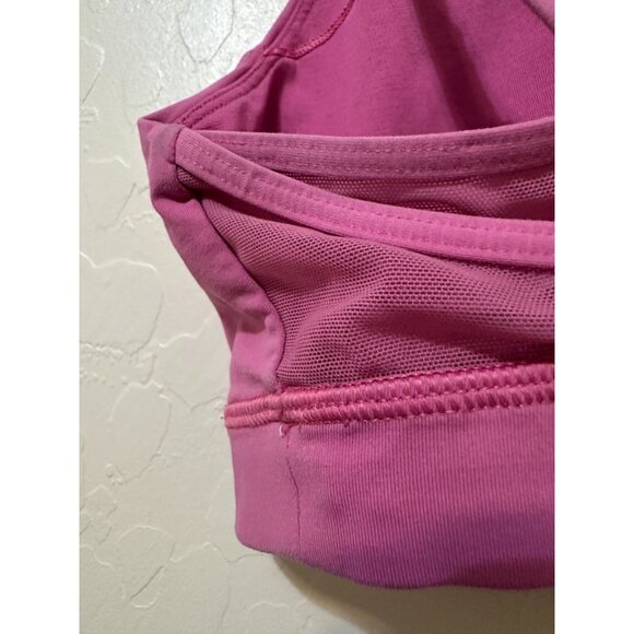 Lululemon Pink Sports Bra Size M Active Workout Yoga Gym Running Scoop Neck - Picture 13 of 15